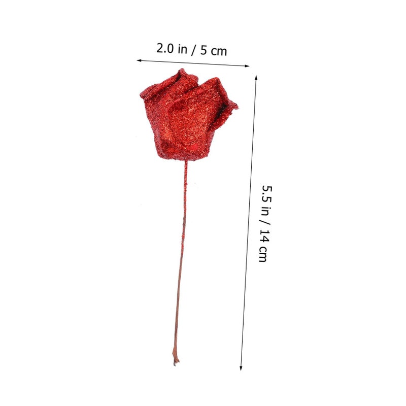 Artificial Red Silk Pe Flower Photo Prop For Wedding Home Decoration Lightweight Decor - Image 4