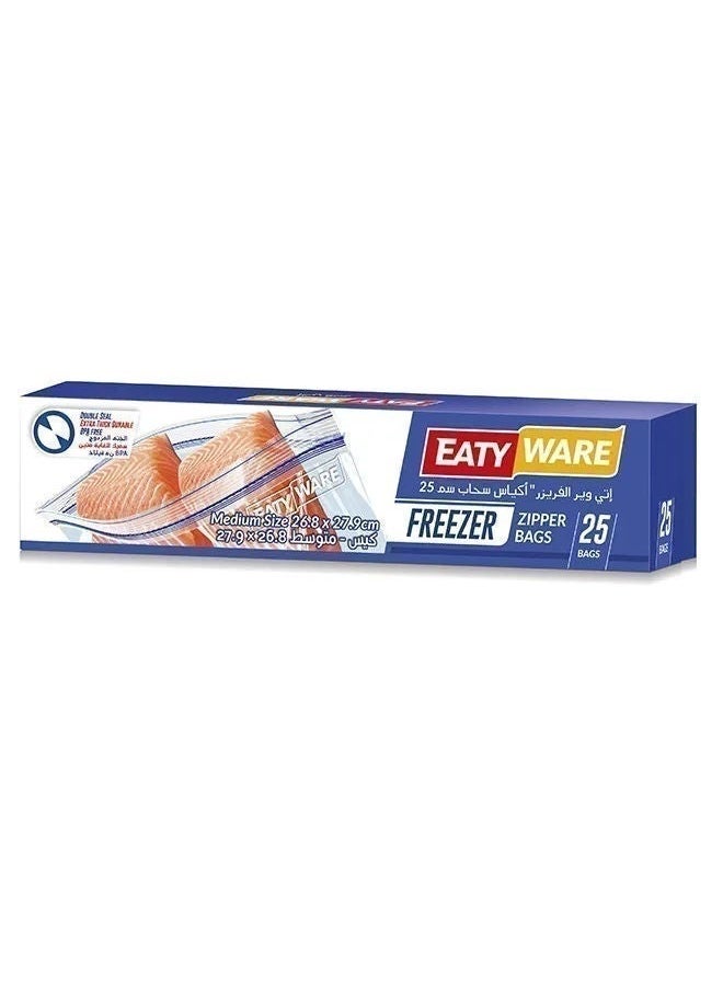 EATYWARE Zipper Freezer Bag, M, 25 Pcs, China 
