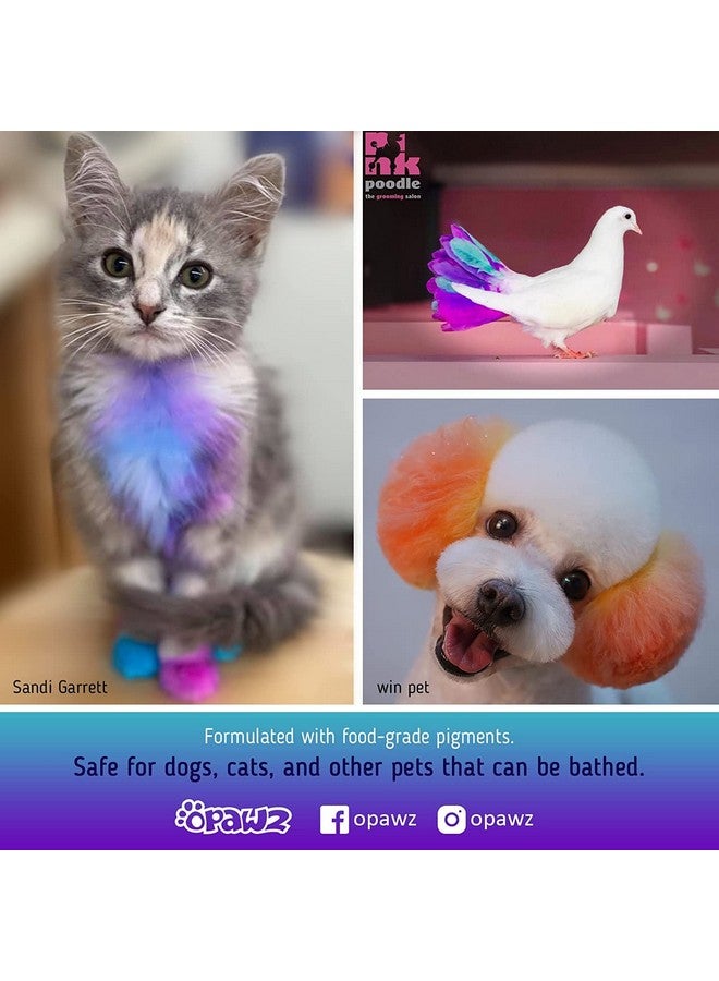 OPAWZ Semi-Permanent Dog Hair Dye, Food-Grade Pigment Dog Dye, Non-Toxic Pet Hair Dye For Dogs, Cats And All Pets, Comes With 8 Colors, Safe For Pets (150G) (Bubble Gum Pink) - Image 2