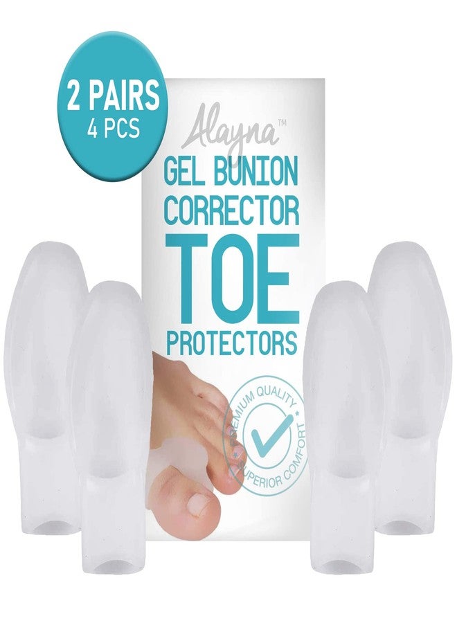 Alayna Toe Separators for Overlapping Toes Bunion Corrector Toe Spacers 4 Pcs Cushion Pads Spreader Orthopedic Brace Guard for Women Wear in Socks and Shoes 2 Pair - Image 4