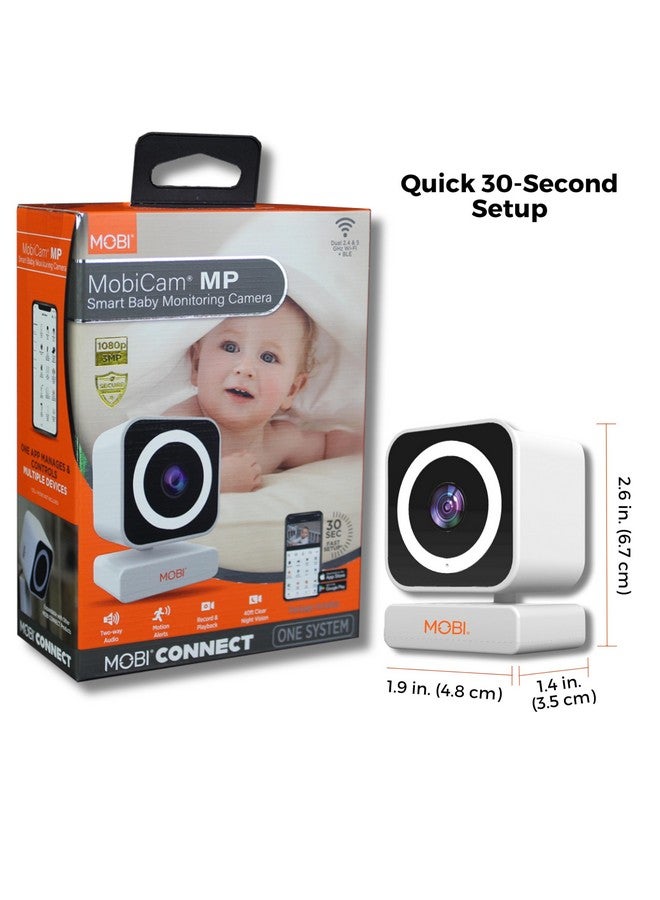 MobiCam Baby & Home Monitor Camera, MobiCam MP Pet Camera, AI Motion Detection, 3 Megapixel, 2-Way Audio, Night Vision, Dual-Band Wi-Fi (2.4/5GHz), BLE Connectivity, Fast 30-Second Setup - Image 1