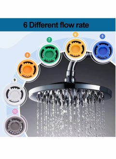 Excefore Shower Flow Reducer Limiter Set, Shower Head Flow Restrictor Water Saver Adapter Water Flow Saver Adapter Set for Fixed Shower Head and Handheld Shower 1.2/ 1.5/ 1.8/ 2/ 2.2/ 2.5 GPM  - Image 3