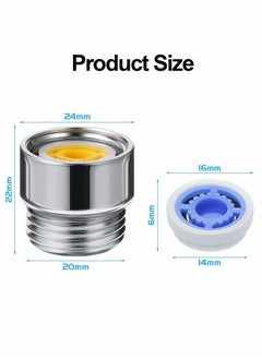 Excefore Shower Flow Reducer Limiter Set, Shower Head Flow Restrictor Water Saver Adapter Water Flow Saver Adapter Set for Fixed Shower Head and Handheld Shower 1.2/ 1.5/ 1.8/ 2/ 2.2/ 2.5 GPM  - Image 5