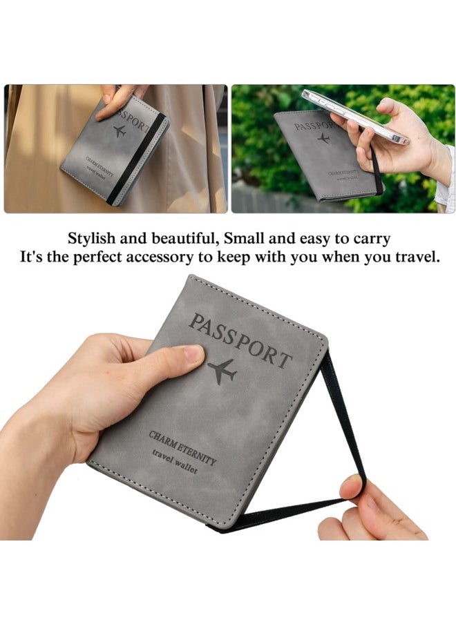 We Happy Passport Holder Travel Wallet Slim Ticket and Documents Cover with RFID Blocking and SIM Card Slots  - Image 5