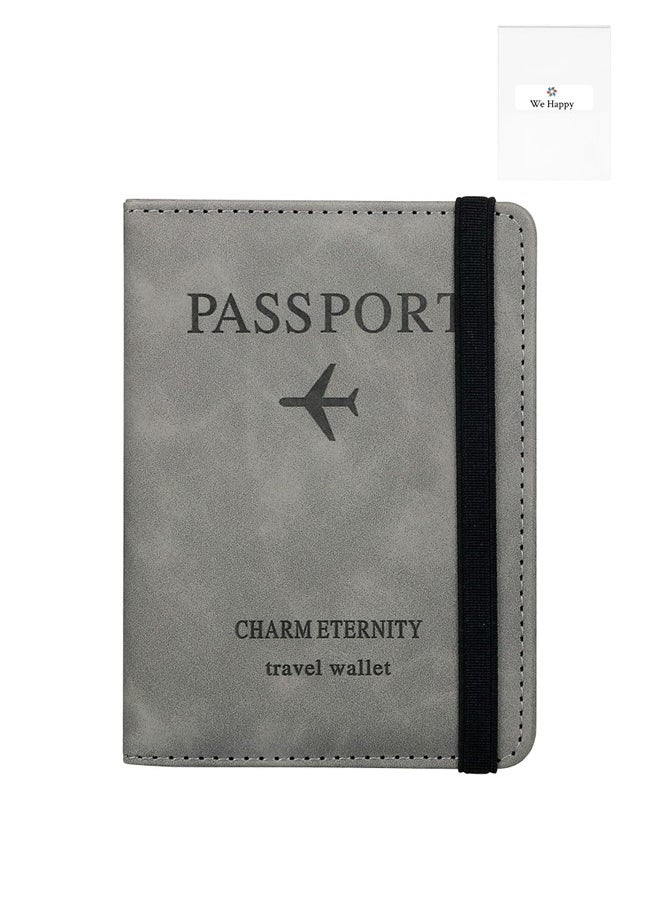 We Happy Passport Holder Travel Wallet Slim Ticket and Documents Cover with RFID Blocking and SIM Card Slots  - Image 1