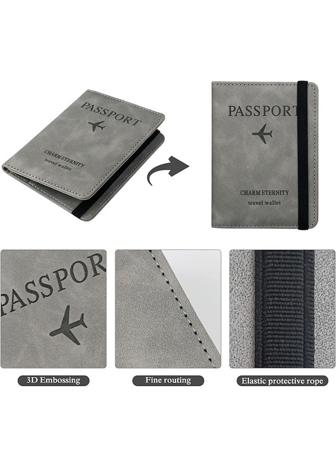 We Happy Passport Holder Travel Wallet Slim Ticket and Documents Cover with RFID Blocking and SIM Card Slots  - Image 3