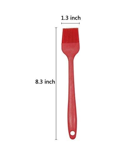 Sakoraware Heat Resistant Food Grade Basting Silicone Baking Oil Ghee Brush (Set of 2 8.5inch Each) for Roti Nonstick Cookware Bakeware Tools Cake Pastry Barbecue Cooking Dosa Tawa Assorted Color - Image 3