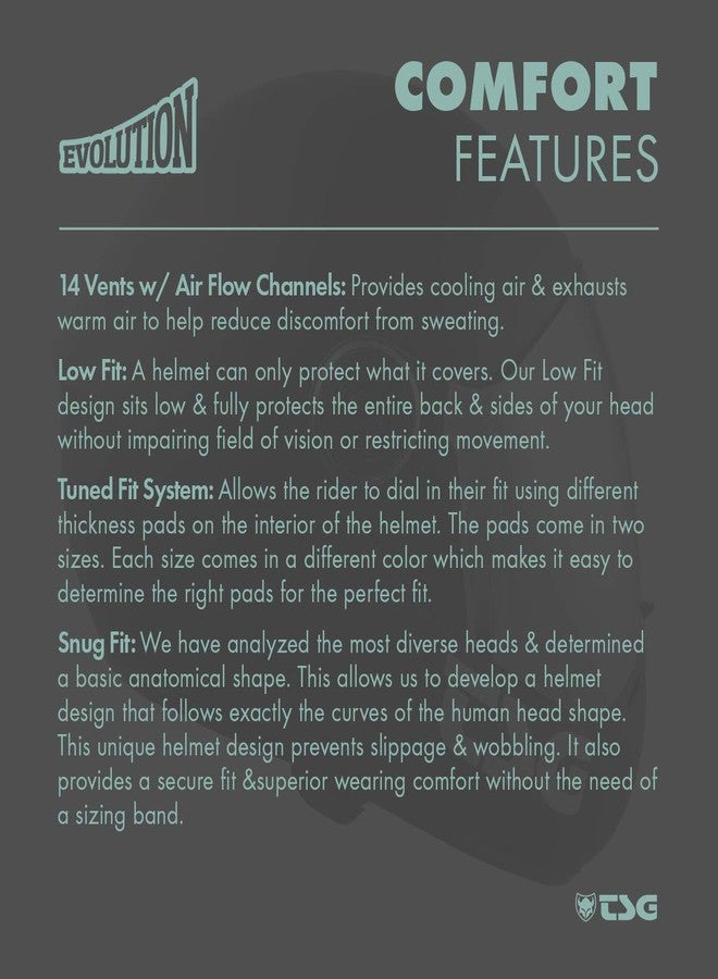 TSG Evolution Bike & Skate Helmet w/Snug Fit | for Cycling, BMX, Skateboarding, Rollerblading, Roller Derby, E-Boarding, E-Skating, Longboarding, Park Skating, Urban - Image 4