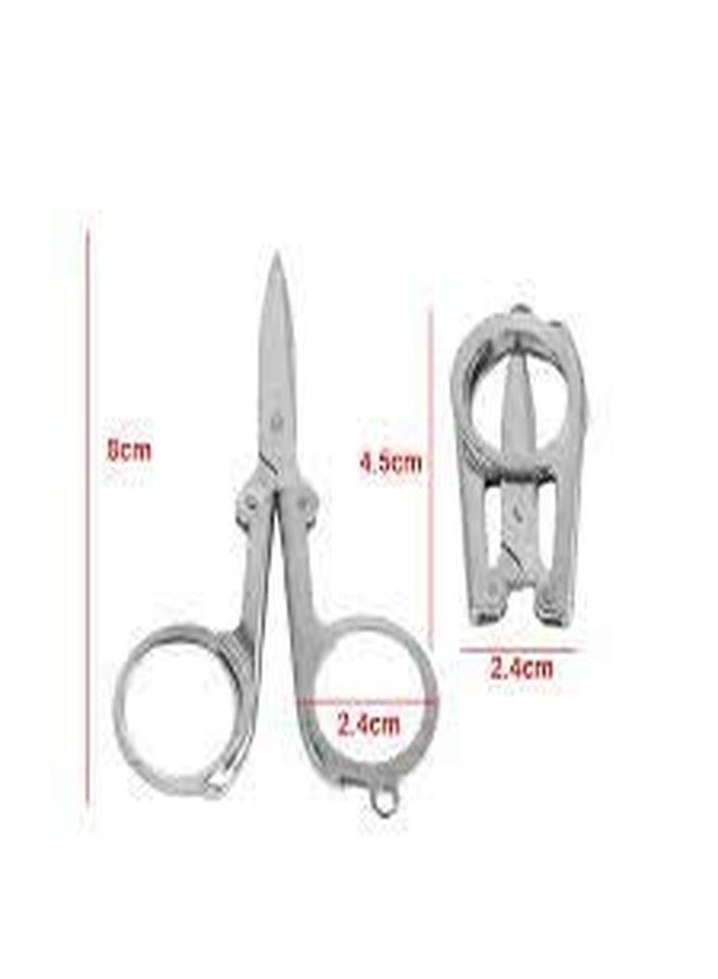 SNNP Small Folding Cutting Scissor, Stainless Steel, Mini Folding Pocket Scissors, Student Scissors, 2 Pack - Image 2