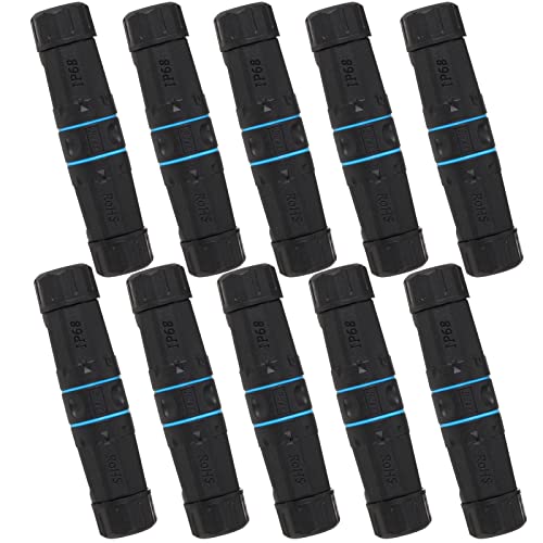 ANMBEST 10PCS M23 Shielded RJ45 Waterproof Cat55e6 8P8C Connector IP67 Ethernet LAN Cable Connector Double Head Outdoor LAN Coupler Adapter Female to Female - Image 1