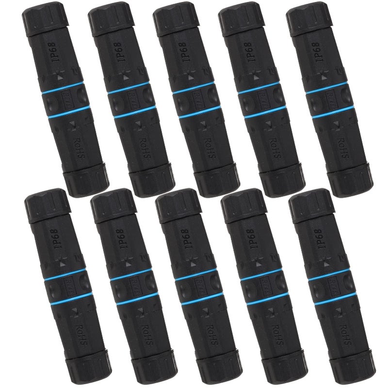ANMBEST 10PCS M23 Shielded RJ45 Waterproof Cat55e6 8P8C Connector IP67 Ethernet LAN Cable Connector Double Head Outdoor LAN Coupler Adapter Female to Female - Image 2