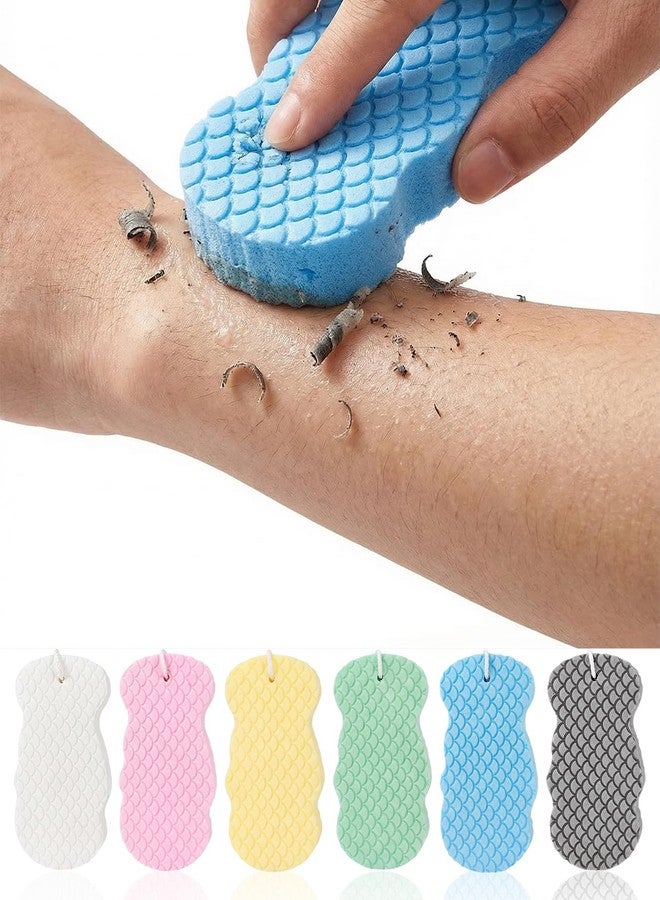 DAWZMR 6PCS Magic Exfoliating Bath Sponge, 3D Reusable Body Scrubber for Shower Remover Dead Skin (Multicolor) - Image 1