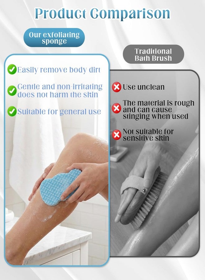DAWZMR 6PCS Magic Exfoliating Bath Sponge, 3D Reusable Body Scrubber for Shower Remover Dead Skin (Multicolor) - Image 4