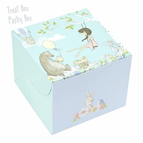 Chic a Choc PASTRY BOX/RETURN FAVOURS BOX – Floral Spring – 5x5x4 Inch (Pack of 10) Homebakers, Birthdays, Baby Shower, Easter - Image 3