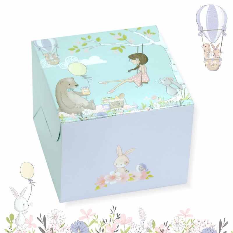 Chic a Choc PASTRY BOX/RETURN FAVOURS BOX – Floral Spring – 5x5x4 Inch (Pack of 10) Homebakers, Birthdays, Baby Shower, Easter - Image 5