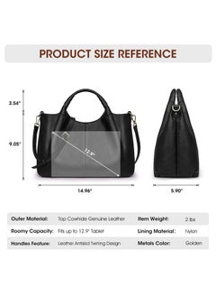 Kattee Leather Purses Handbags For Women Crossbody Bags Top Handle Soft Satchel Tote Shoulder Bag Medium Size  - Image 3