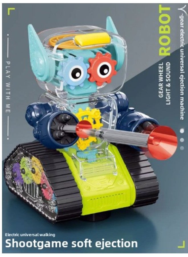 Tiktok Electric Intelligent Six-claw Dancing Robot Singing And Dancing Octopus Bionic Six-legged Children's Toy-Color:Gear Ejection Robot-Green - Image 1