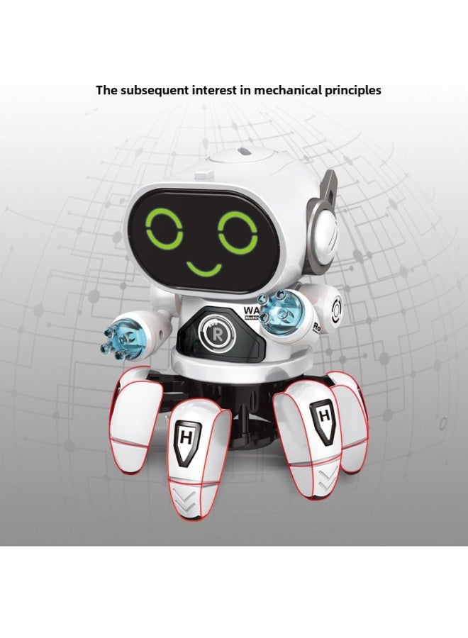 Tiktok Electric Intelligent Six-claw Dancing Robot Singing And Dancing Octopus Bionic Six-legged Children's Toy-Color:Gear Ejection Robot-Green - Image 3