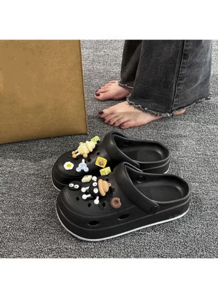 GELESE Women's Outdoor Clogs Thick Sole Non-Slip Closed-Toe Slippers for Home and Garden - Unisex Couple's Design - Image 2