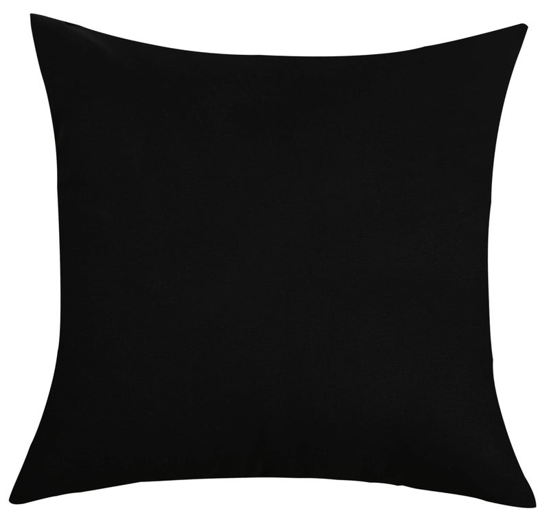 TangDepot Handmade Decorative Solid 100 Cotton Canvas Throw Pillow CoversPillow Shams 16x16 Black