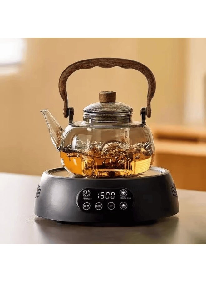 Weimingnuo Glass Tea Kettle With Handle, Integrated Steaming And Brewing, Tea Separation, Thickened Glass Water Boiler, 1l