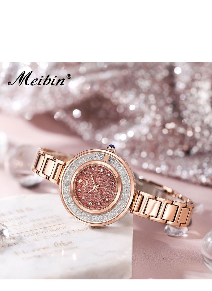 Meibin - Women's Fashion Diamond Inlaid Bracelet Watch - Image 1