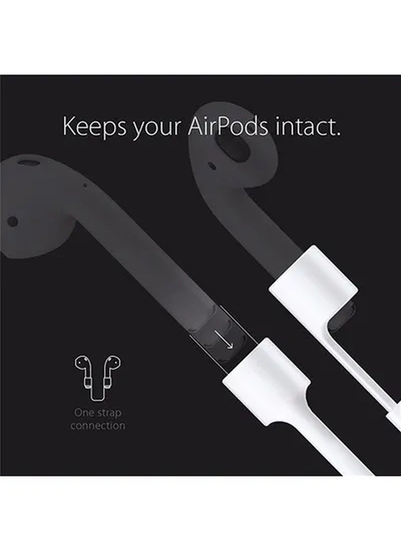 RaboS كابل حزام سيليكون رياضي مضاد للفقد لسماعات Apple AirPods شفاف  - Image 3