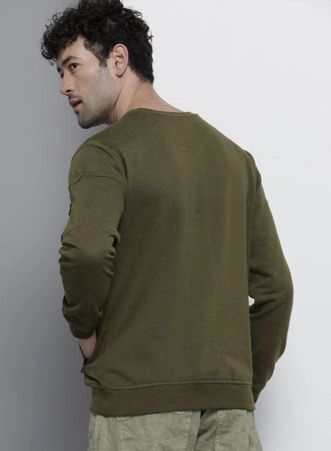 The Indian Garage Co  The Indian Garage Co Men Regular Fit Printed Crew Neck Full Sleeves Sweatshirt  | Best Price UAE