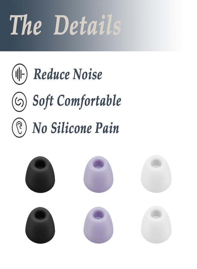 Niukeke Ear Tips for Samsung Galaxy Buds 2 Pro, 6 Pairs Silicone Replacement Earbud Tips S/M/L, Earbuds Ear Tips Buds Set (Black) - Image 5