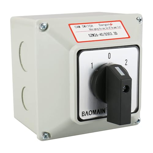 BAOMAIN 3 Phase Rotary Changeover Switch 40A 660V3 Position 102 12 Terminal Universal Cam Selector Switch with Waterproof Exterior BoxManual Transfer Switch for Motor ControlSZW2640D3033D - Image 1