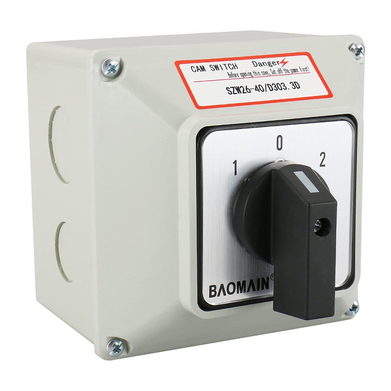 BAOMAIN 3 Phase Rotary Changeover Switch 40A 660V3 Position 102 12 Terminal Universal Cam Selector Switch with Waterproof Exterior BoxManual Transfer Switch for Motor ControlSZW2640D3033D - Image 2