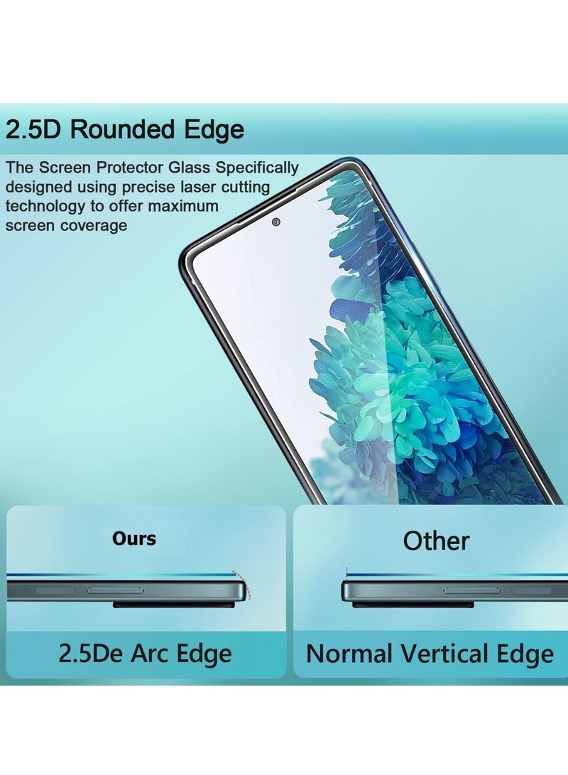 ELTRAZONE 2 Pack 5D Clear Tempered Glass Screen Protector for Samsung Galaxy – Full Coverage, Ultra HD Clarity, Scratch Resistant, Bubble-Free, Case Friendly, Easy Installation for Ultimate Protection SAMSUNG A33 5G - Image 2