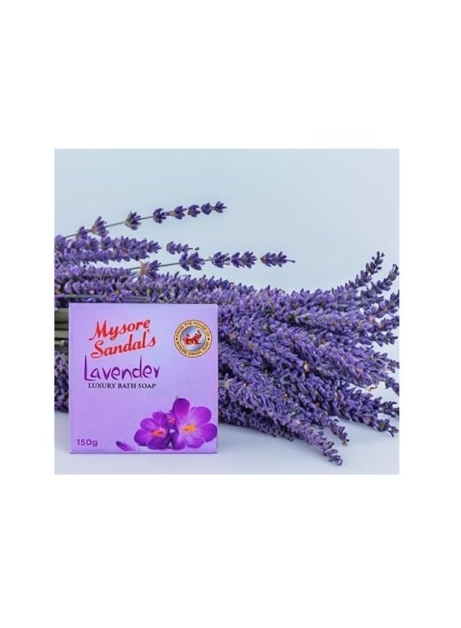 Mysore Sandals Lavender Luxury Bath Soap 150g – Gentle Cleansing & Floral Freshness - Image 3