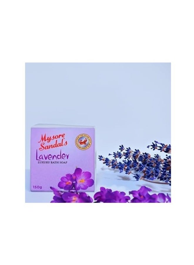 Mysore Sandals Lavender Luxury Bath Soap 150g – Gentle Cleansing & Floral Freshness - Image 2