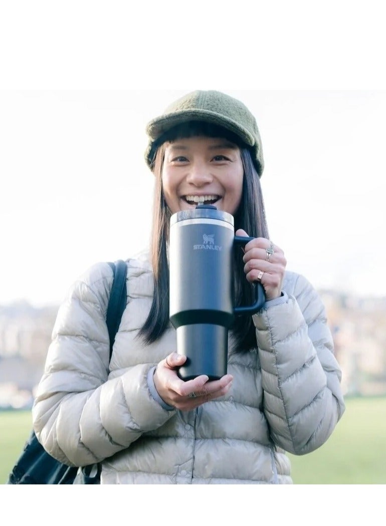 Stanley Quencher H2.0 FlowState Vacuum Insulated Tumbler – 40oz Black Stainless Steel Travel Mug with Leakproof Lid & Reusable Straw – Double-Walled Thermal Insulation – Keeps Drinks Hot for 7 Hours & Cold for 24 Hours – Durable, BPA-Free, Portable, Ideal for Coffee, Water, Smoothies, Iced Tea & On-the-Go Hydration - Image 5