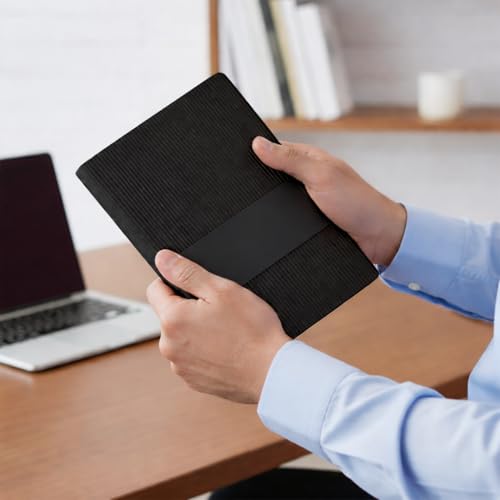 AccuPrints A5 Premium Soft Bound Notebook Diary | 192 Pages, 80 GSM | Stylish Black Journal for Office, Study & Personal Writing | Daily Planner & Gift Notebook for Men & Women - Image 3