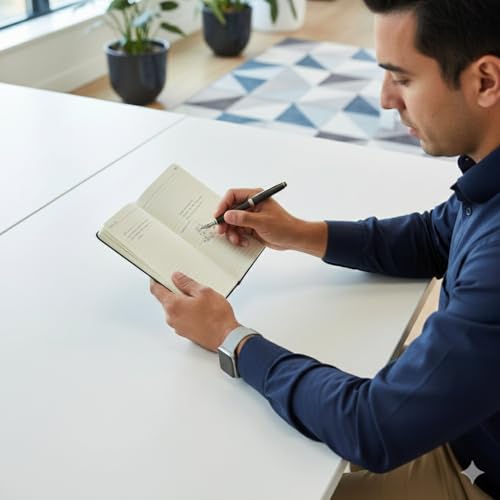 AccuPrints A5 Premium Soft Bound Notebook Diary | 192 Pages, 80 GSM | Stylish Black Journal for Office, Study & Personal Writing | Daily Planner & Gift Notebook for Men & Women - Image 4