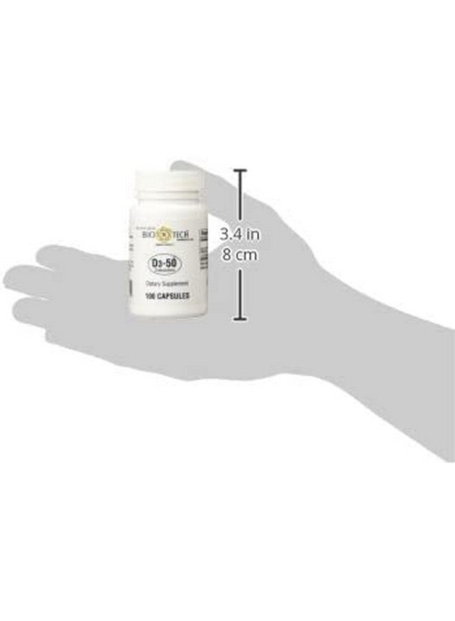 Bio-Tech Pharmacal D3-50 50,000iu - Bio-Tech Pharmacal - 100 Capsules - Pack of 2 - Image 5