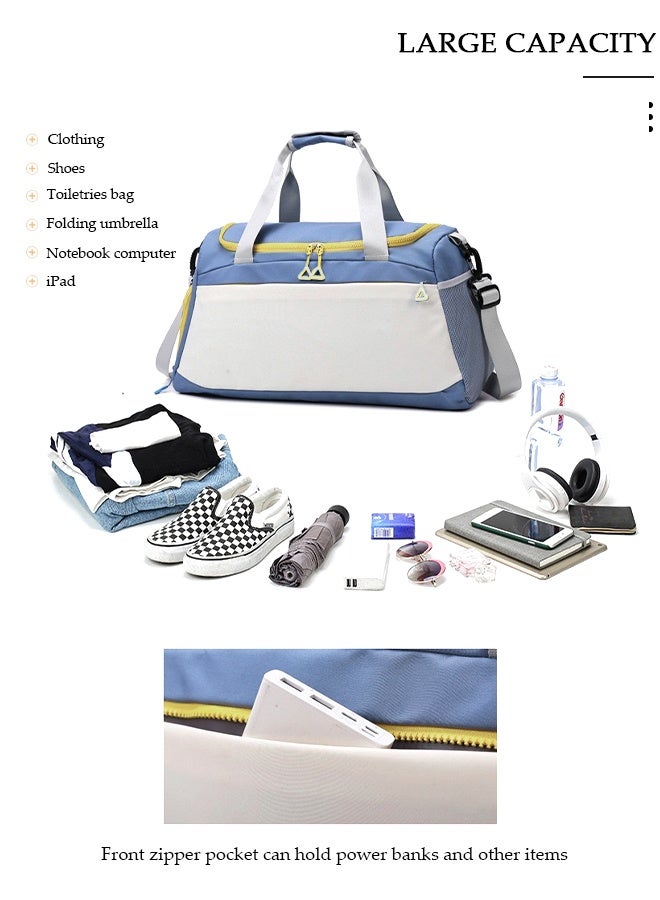 DUNISO Multi-functional Dry Wet Separated Travel Duffel Bag with Shoes Compartment for Men Women Large Capacity Foldable Packable Waterproof Sport Duffel Bag Gym Bag for Camping Traveling - Image 4