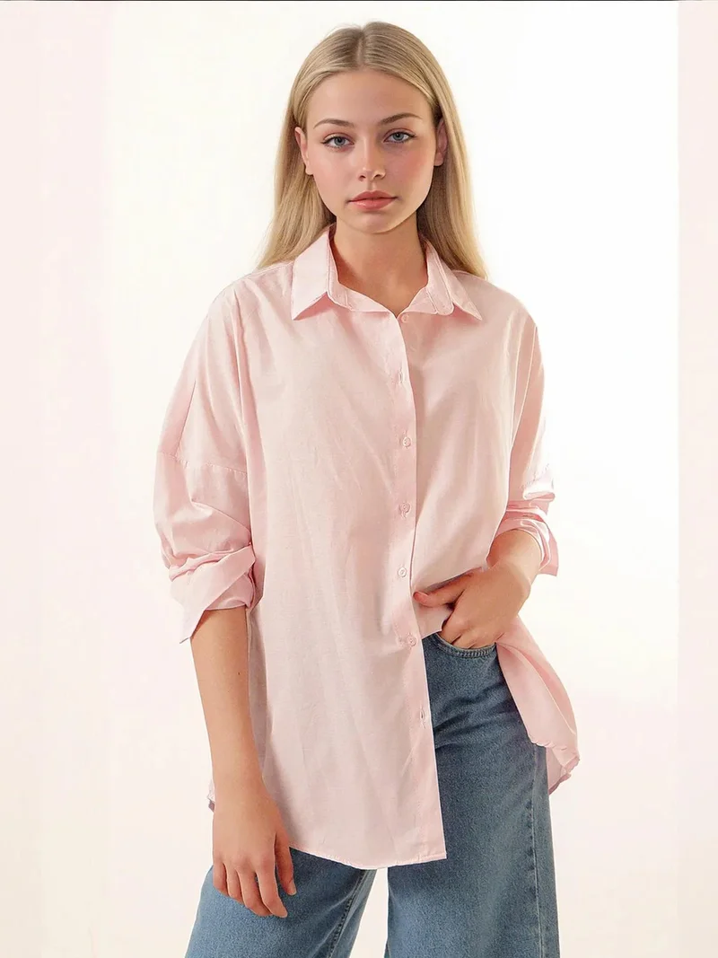 BIG DART BDART Oversized Long Sleeve Button-Up Shirt