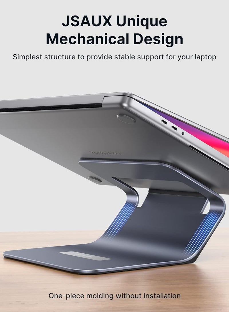 jsaux JSAUX Laptop Stand for Desk, Aluminum 2 in 1 Computer Riser and Tablet Stand, Ergonomic Notebook Holder Compatible with MacBook Air Pro, iPad Air Pro, Dell XPS, HP, Lenovo, More 10-15.6” Devices  - Image 3