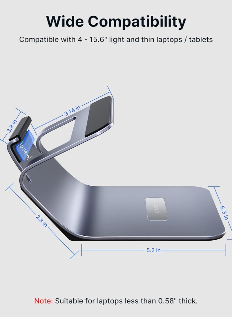 jsaux JSAUX Laptop Stand for Desk, Aluminum 2 in 1 Computer Riser and Tablet Stand, Ergonomic Notebook Holder Compatible with MacBook Air Pro, iPad Air Pro, Dell XPS, HP, Lenovo, More 10-15.6” Devices  - Image 5