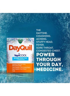 Vicks DayQuil and NyQuil VapoCOOL SEVERE Combo Cold & Flu + Congestion Medicine, Max Strength Relief For Fever, Sore Throat, Nasal Congestion, Sinus Pressure, Cough, 48 Count - 32 DayQuil, 16 NyQuil  - Image 4