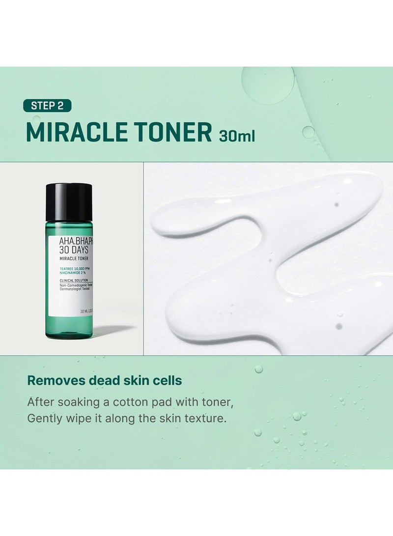 DubaiGallery مجموعة Aha Bha Pha 30Days Miracle Ac Sos - تشمل تونر 1.01 أونصة + سيروم 0.33 أونصة + كريم 0.7 أونصة + رغوة 1.01 أونصة - مجموعة عناية يومية لطيفة تقشير للبشرة للتخلص من النفايات الدهنية والزيوت 100 مل - Image 4