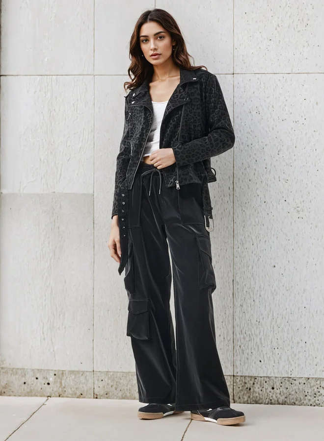 2Xtremz 2Xtremz Biker Jacket with Animal Print