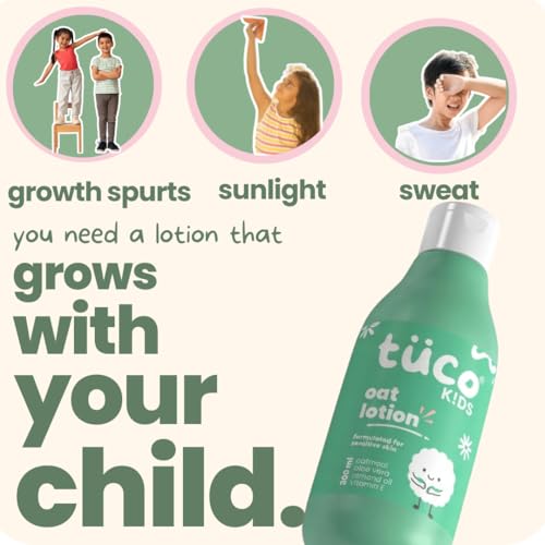 Tuco® Kids Body Lotion for soft, hydrated skin | Perfect for tanned, dry, dull skin | Made with Almond Oil and Aloe Vera | For kids 4-10, 2-5, 10-15 years | SLS & Paraben free | 300ml-Pack of 2 - Image 3