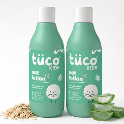 Tuco® Kids Body Lotion for soft, hydrated skin | Perfect for tanned, dry, dull skin | Made with Almond Oil and Aloe Vera | For kids 4-10, 2-5, 10-15 years | SLS & Paraben free | 300ml-Pack of 2 - Image 1