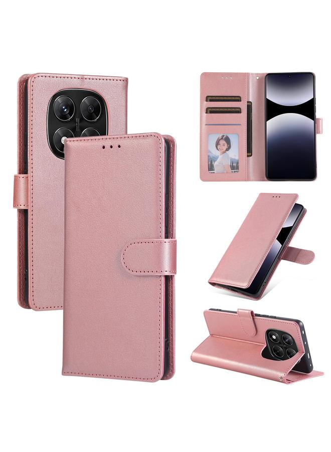 The Bros Case For Redmi Note 14 Pro 5G / 14 Pro+ 3-Card Slots Multifunctional Leather Phone Case