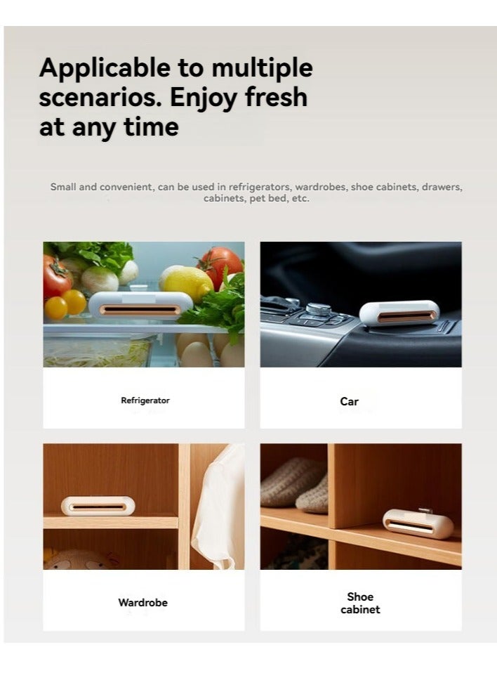 M MIAOYAN Rechargeable Refrigerator Deodorizer with UV & Ozone Sterilization – Fast Odor Removal & Fresh Food Preservation - Image 4