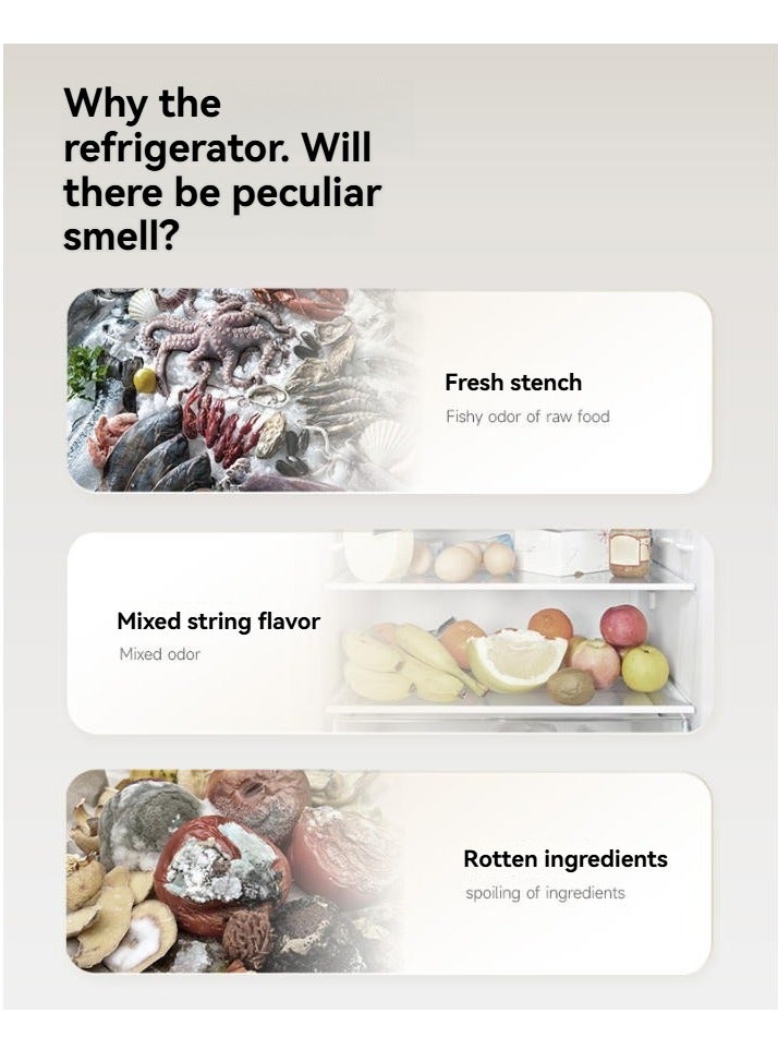 M MIAOYAN Rechargeable Refrigerator Deodorizer with UV & Ozone Sterilization – Fast Odor Removal & Fresh Food Preservation - Image 5